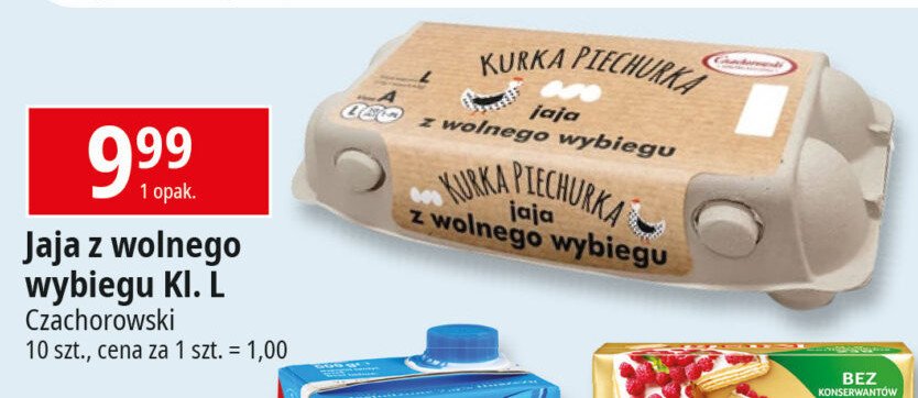 Jajka kl. l Czachorowski kurka piechurka promocja w Leclerc