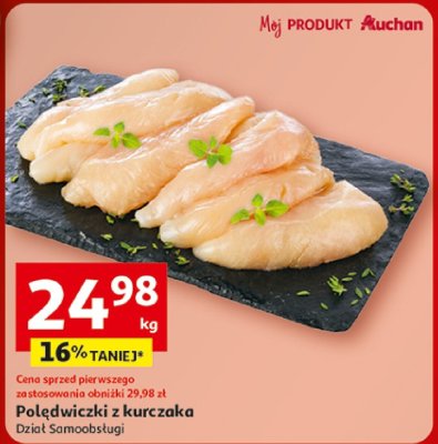 Polędwiczki z kurczaka Dział Samoobsługi promocja w Auchan