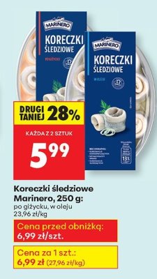 Koreczki śledziowe Marinero promocja w Biedronka