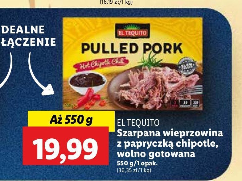 Szarpana wieprzowina z sosem chili El tequito promocja