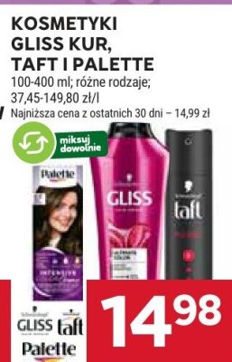Kosmetyki Gliss Kur, Taft i Palette promocja w Stokrotka