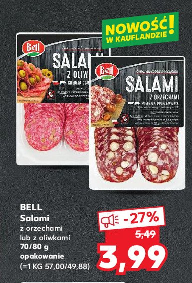 Salami z oliwkami Bell polska promocje
