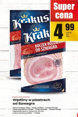 Wędliny w plastrach od Szwagra promocja w Supeco