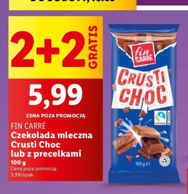 Czekolada ze s艂onymi preclami Fin carre promocja