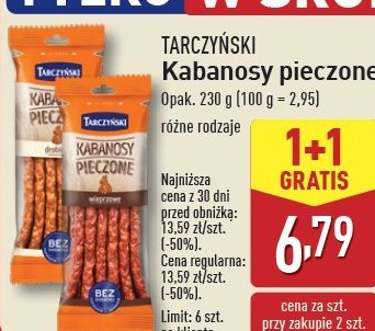 Kabanosy pieczone wieprzowe Tarczy艅ski promocja
