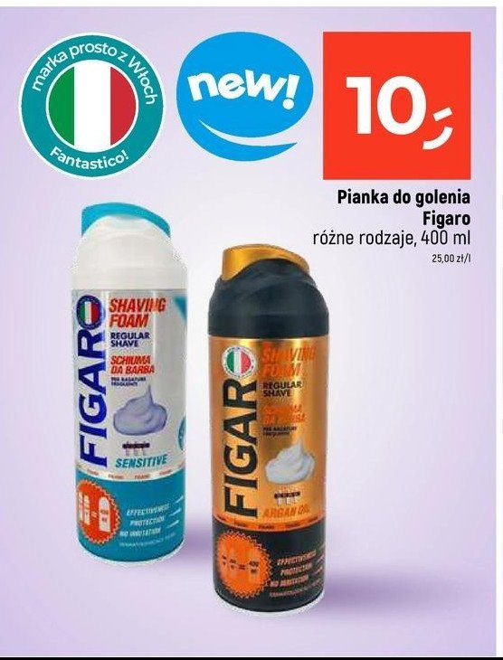 Pianka do golenia sensitive Figaro promocja