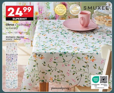 Obrus z nadrukiem 120 x 160 cm Smukee home promocja