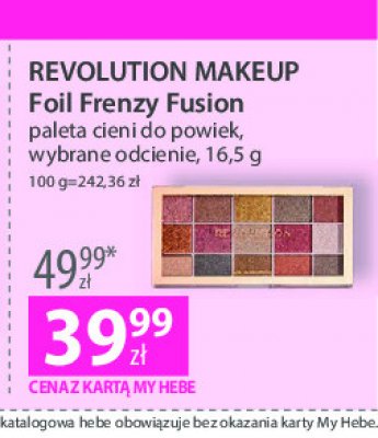 Paleta cieni foil frenzy fusion Revolution make-up promocja