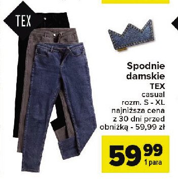 Spodnie damskie casual s-xl Tex promocja