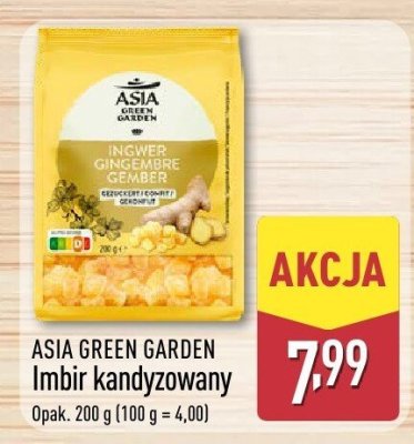 Imbir kandyzowany Asia Green Garden promocja w Aldi