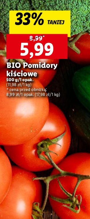 Pomidory kiściowe bio promocja
