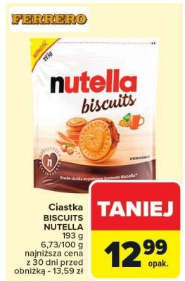 Ciastka BISCUITS NUTELLA promocja w Carrefour