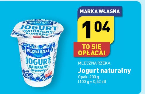 Jogurt naturalny Mleczna rzeka promocja