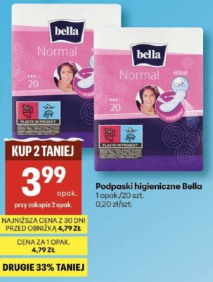 Podpaski higieniczne Bella Normal promocja w Delikatesy Centrum