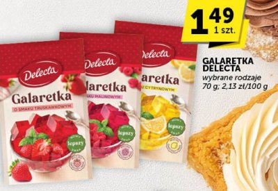Galaretka Delecta wybrane rodzaje promocja w Groszek