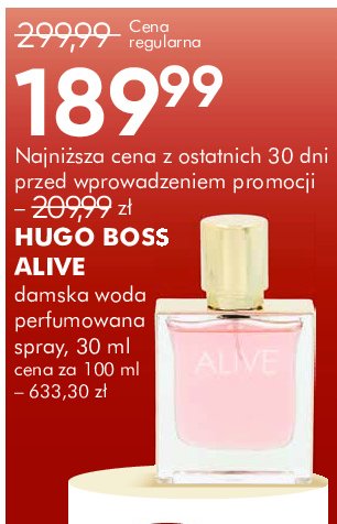 Woda perfumowana HUGO BOSS ALIVE promocja