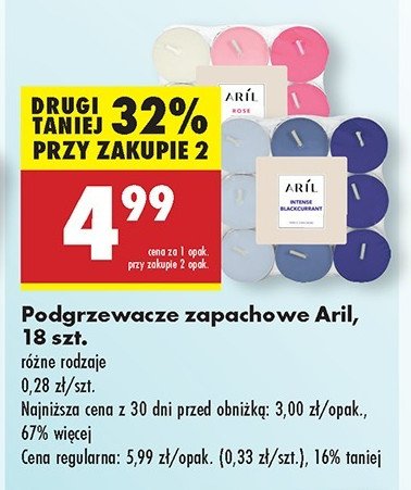 Podgrzewacze zapachowe świeże róże Aril promocja w Biedronka