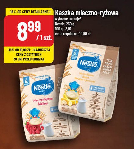 Kaszka mleczno-ryżowa z malinami Nestle kaszka promocja