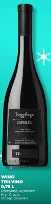 Wino TBILVINO czerwone wytrawne Saperavi 0,75 L promocja w Duży Ben