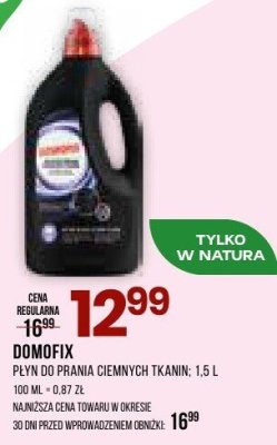 Płyn do prania ciemnych tkanin Domofix, 1.5 l promocja w Drogerie Natura
