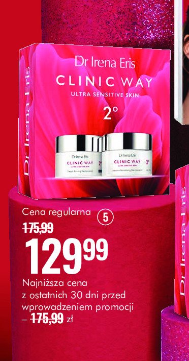 Zestaw w pudełku clinic way 2 ultra sensitive skin: krem na dzień 50 ml + krem na noc 50 ml Dr irena eris zestawy promocja