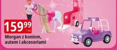 Morgan z koniem, autem i akcesoriami promocja w Leclerc