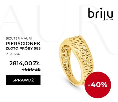 Pierścionek złoto próby 585 promocja w Briju