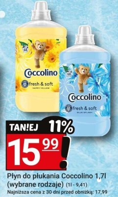 Płyn do płukania Coccolino 1,7l (wybrane rodzaje) promocja w Hitpol