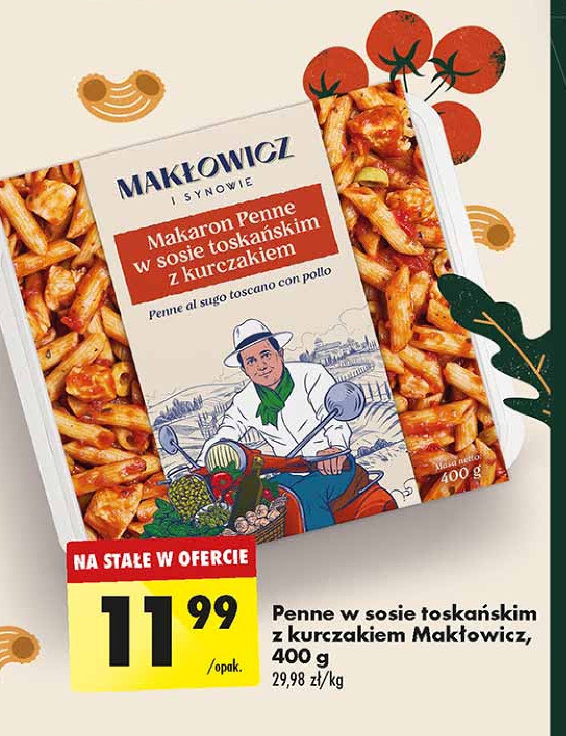 Makaron penne w sosie toskańskim z kurczakiem Makłowicz i synowie promocja