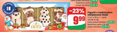 Figurki z nadzieniem świąteczne Heidi promocja w Dino