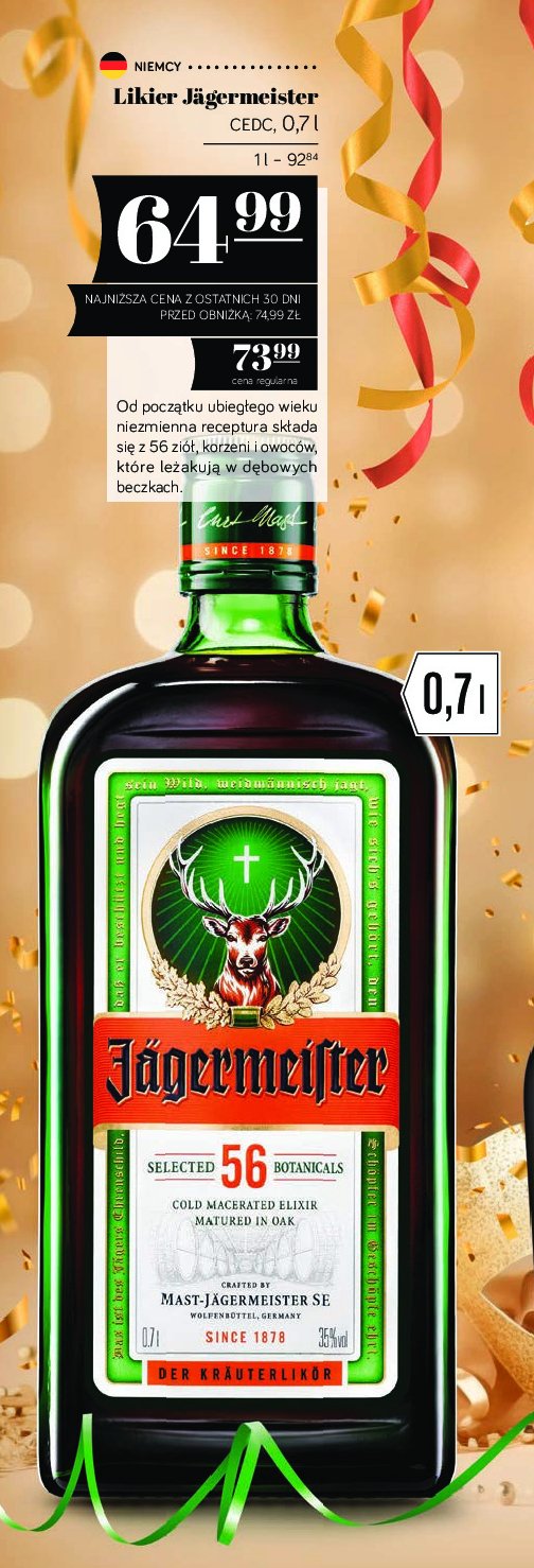 Likier Jagermeister promocja w POLOmarket