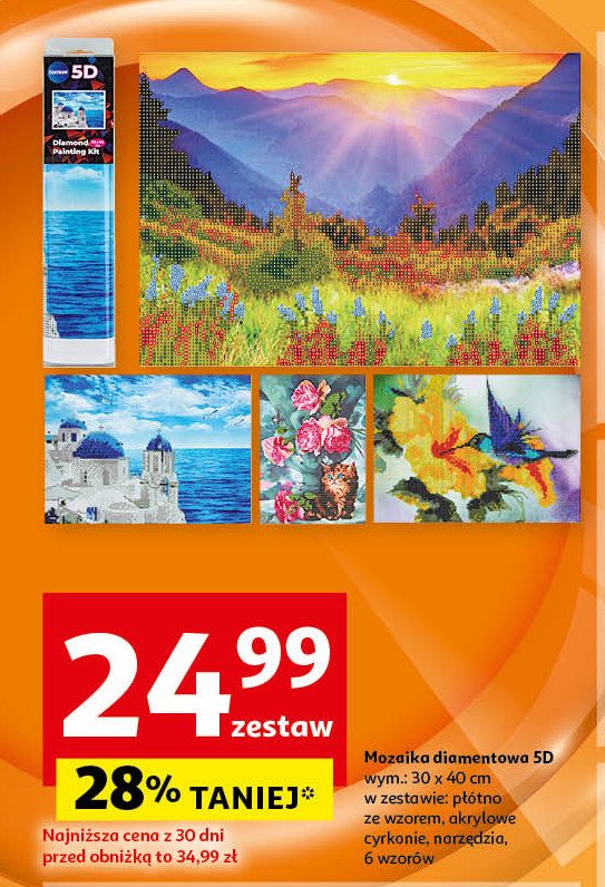 Mozaika diamentowa 5d promocja w Auchan