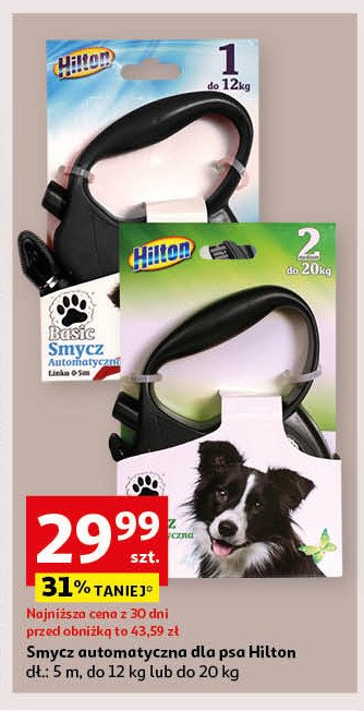 Smycz automatyczna 5 m do 12 kg Hilton promocja