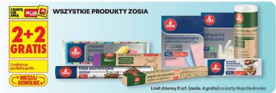 Wszystkie produkty Zosia: ścierki, zmywaki, tolia aluminiowa, papier do pieczenia promocja w Biedronka