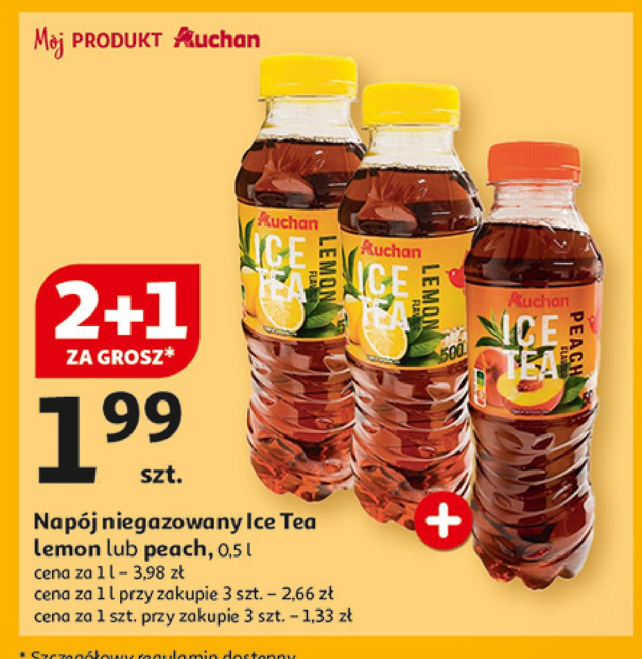 Napój lemon Auchan różnorodne (logo czerwone) promocja