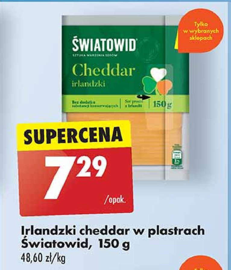 Ser cheddar irlandzki w plastrach Światowid promocja