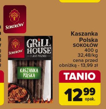 Kaszanka polska Sokołów grill house promocja w Carrefour Market