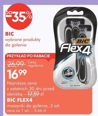 Maszynki do golenia BIC FLEX4, 3 szt. promocja w Super-Pharm