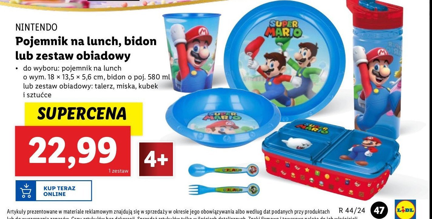 Zestaw obiadowy super mario NINTENDO promocja