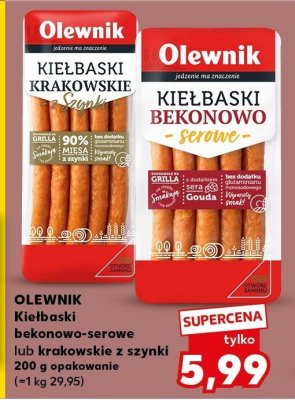 Kiełbaski bekonowo-serowe promocja w Kaufland