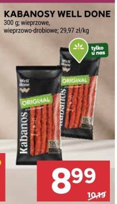 Kabanosy Well Done 300g wieprzowe wieprzowo-drobiowe promocja w Stokrotka