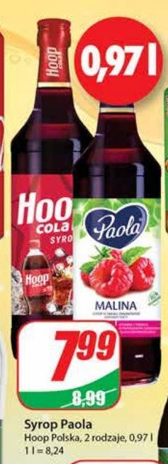 Syrop cola Hoop cola promocja