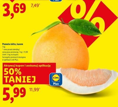Pomelo żółte, luzem promocja w Lidl