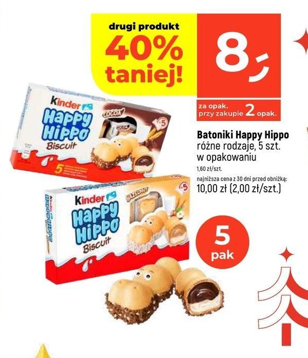 Batoniki croki orzechowe KINDER HAPPY HIPPO promocja