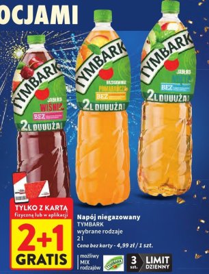 Napój niegazowany TYMBARK promocja w Intermarche