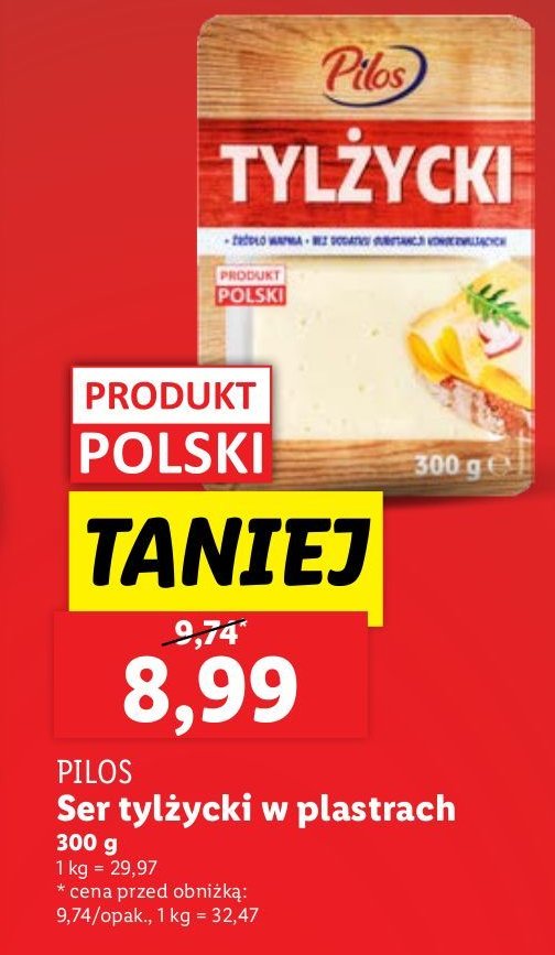 Ser tylżycki Pilos promocja w Lidl
