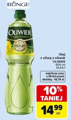 Olej z oliwą z oliwek OLIWIER 900 ml promocja w Carrefour