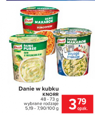 Makaron voyage fromage Knorr danie promocja