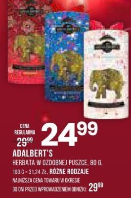 ADALBERT'S herbata w miciorne i piuszce promocja w Drogerie Natura