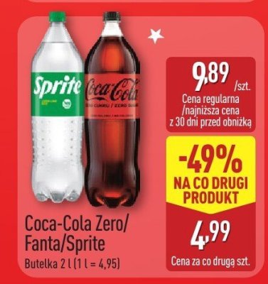 Napój gazowany 2 l promocja w Aldi